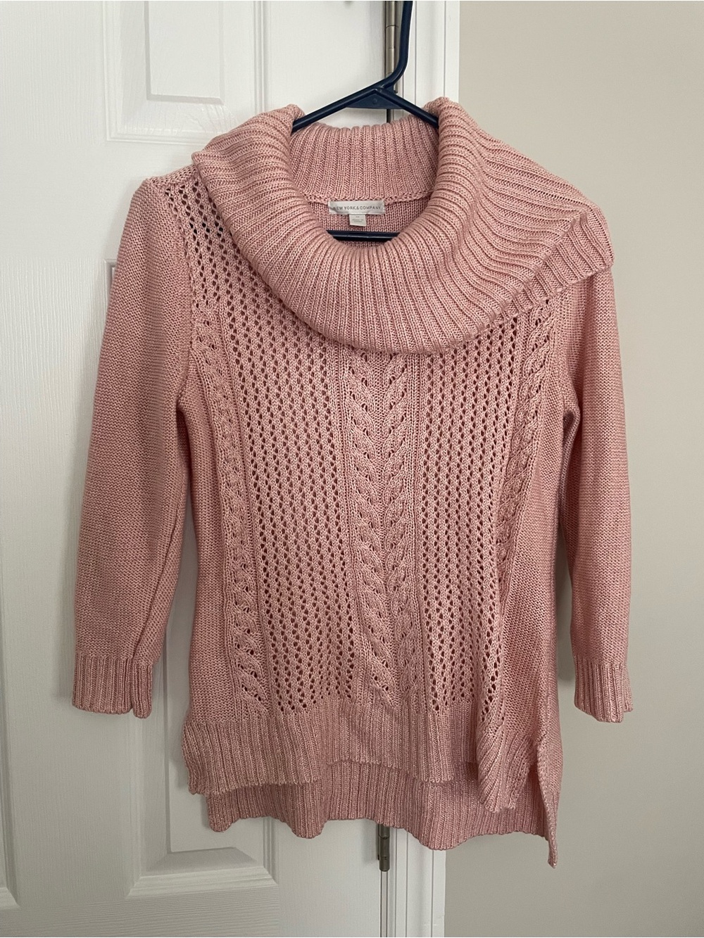 Cable Knit Cowl Neck Sweater